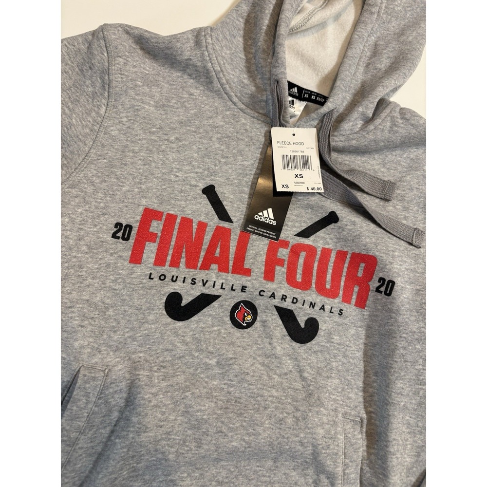 Men's NWT Louisville Cardinals Adidas 2020 Final Four Hoodie SZ XS - Picture 3 of 4